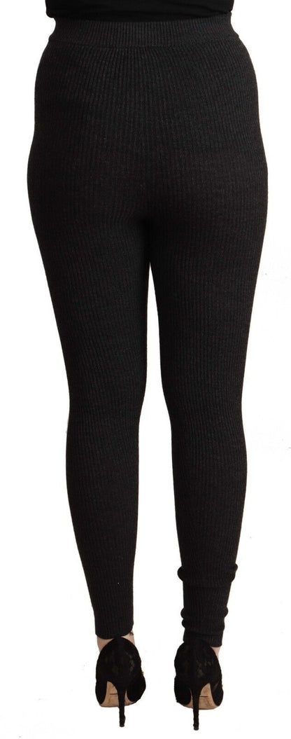 Sophisticated and comfortable high-waist wool tights pants perfect for any occasion