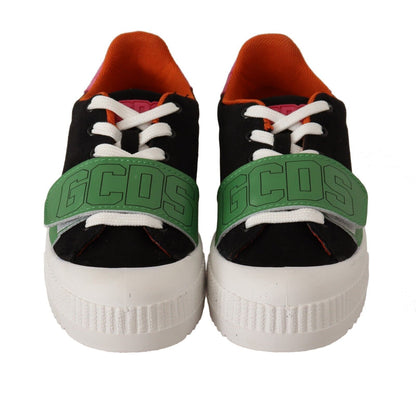 Suede low top sneakers with iconic GCDS logo details for designer flair