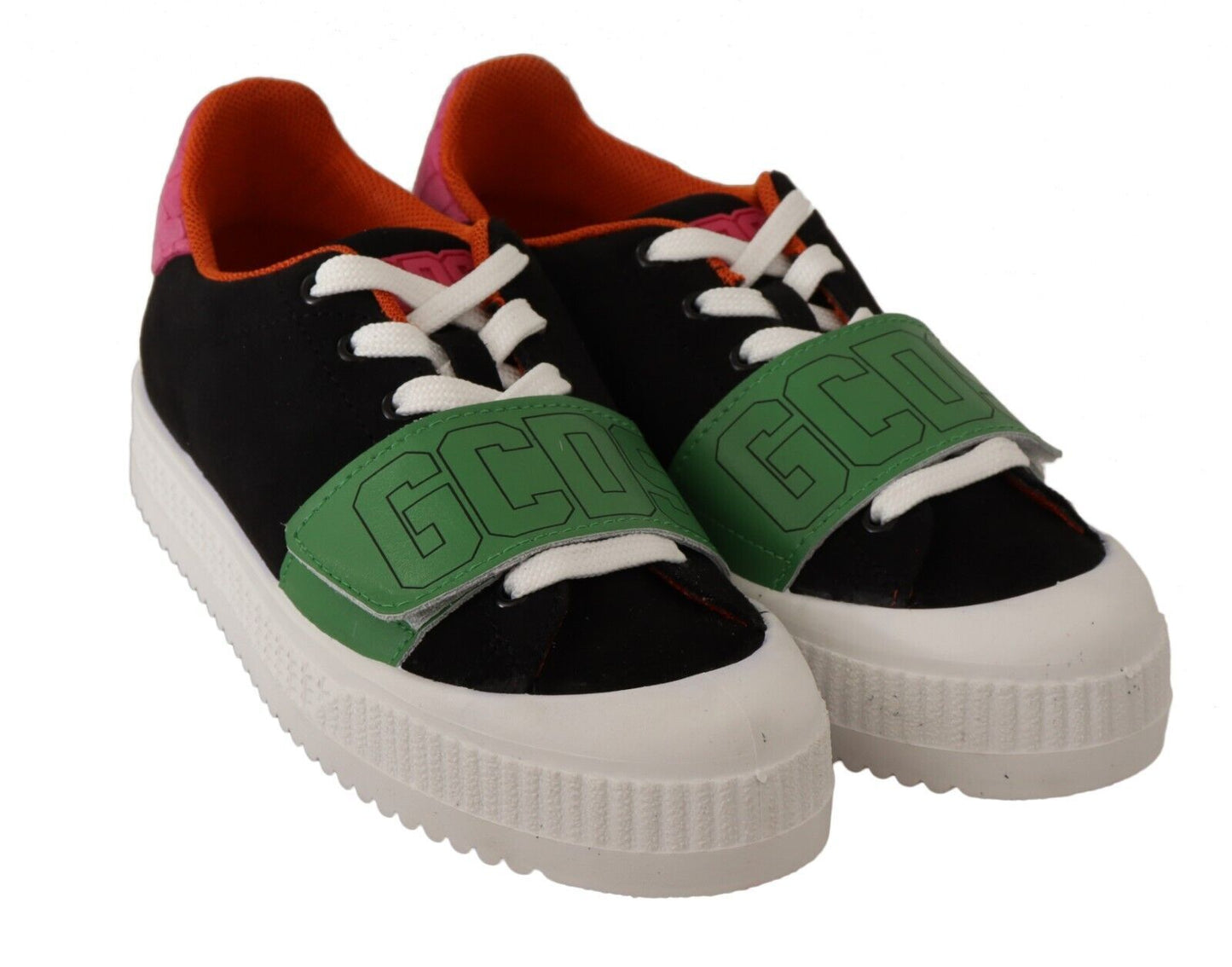 GCDS Multicolor Low Top Lace-Up Sneakers crafted from high-quality suede