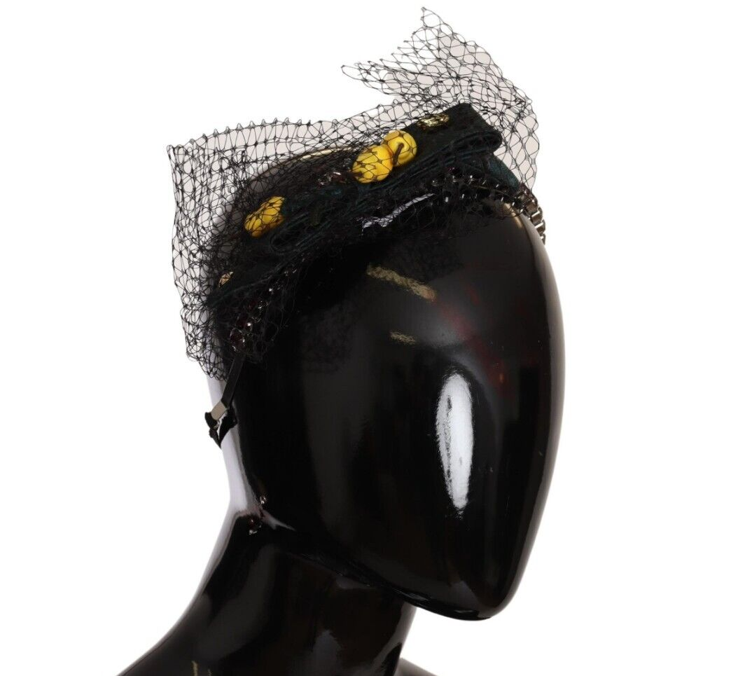 Enchanting jewel-toned crystal diadem, a testament to Dolce & Gabbana's glamour and craftsmanship