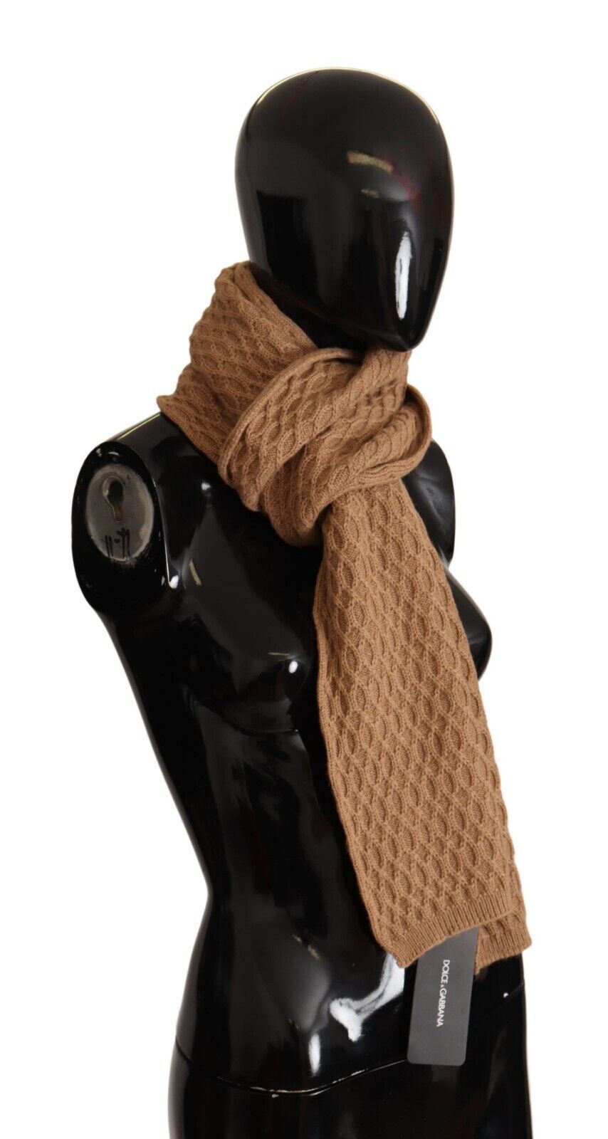 Luxurious Dolce & Gabbana Dark Brown Knitted Scarf from Italy