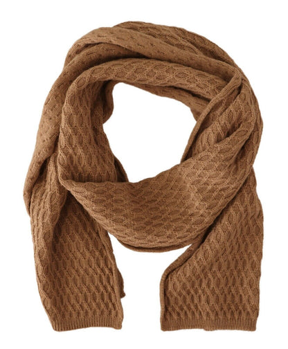 Elegant and Warm Dolce & Gabbana Dark Brown Knitted Scarf