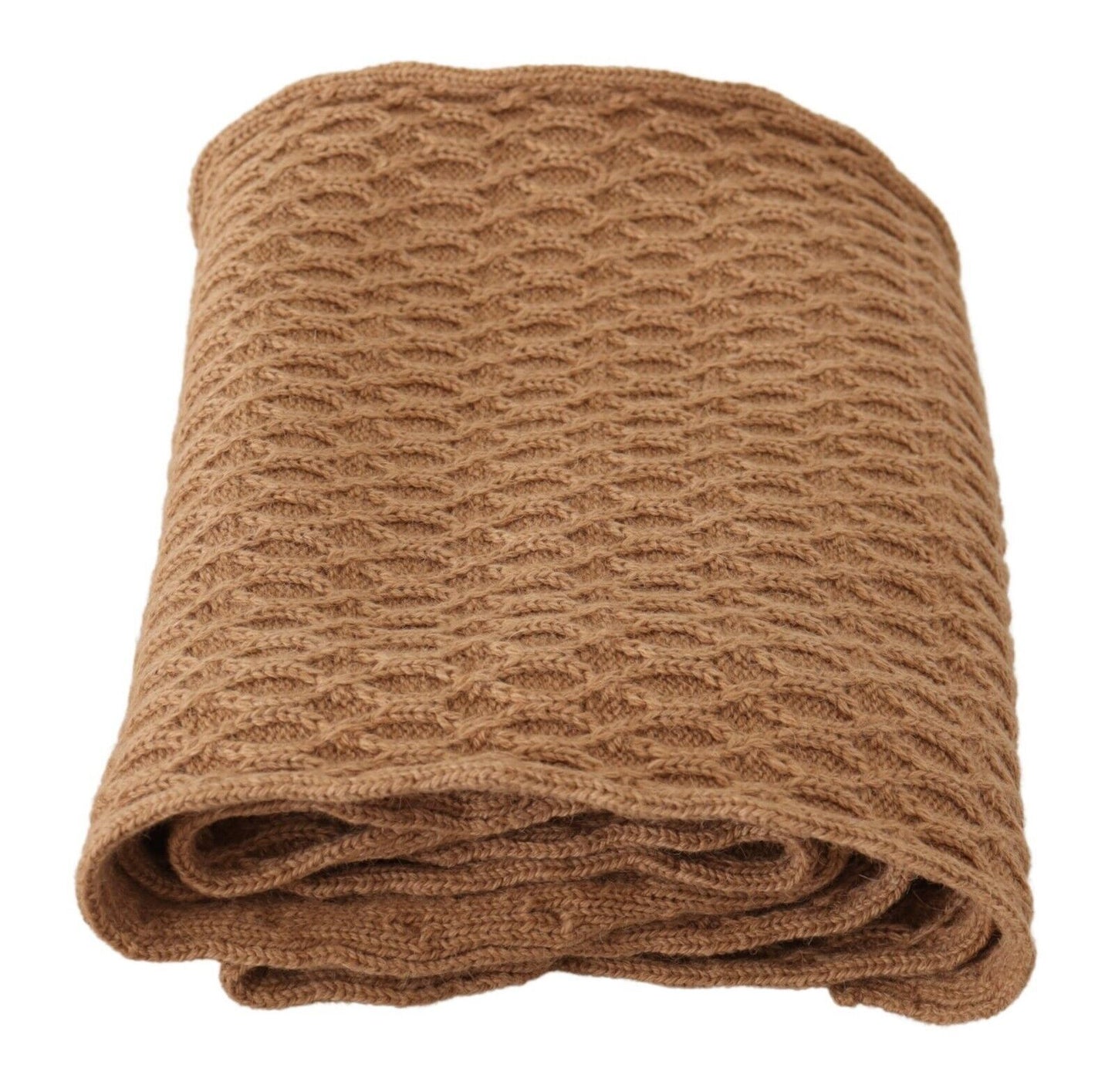 Exquisite Dolce & Gabbana Dark Brown Knitted Scarf, 200cm x 30cm