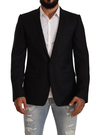 Dolce & Gabbana Exclusive Black Virgin Wool Blazer 