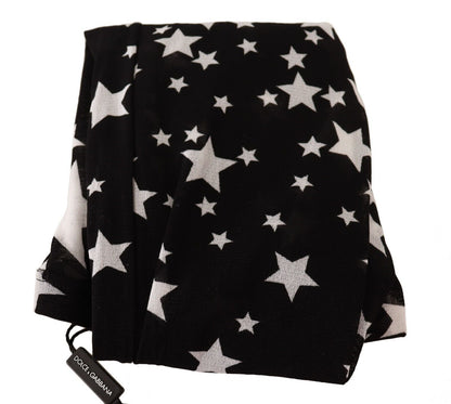 Brand new Dolce & Gabbana nylon micro mesh tights featuring a sophisticated black and white stars pattern, complete with logo details