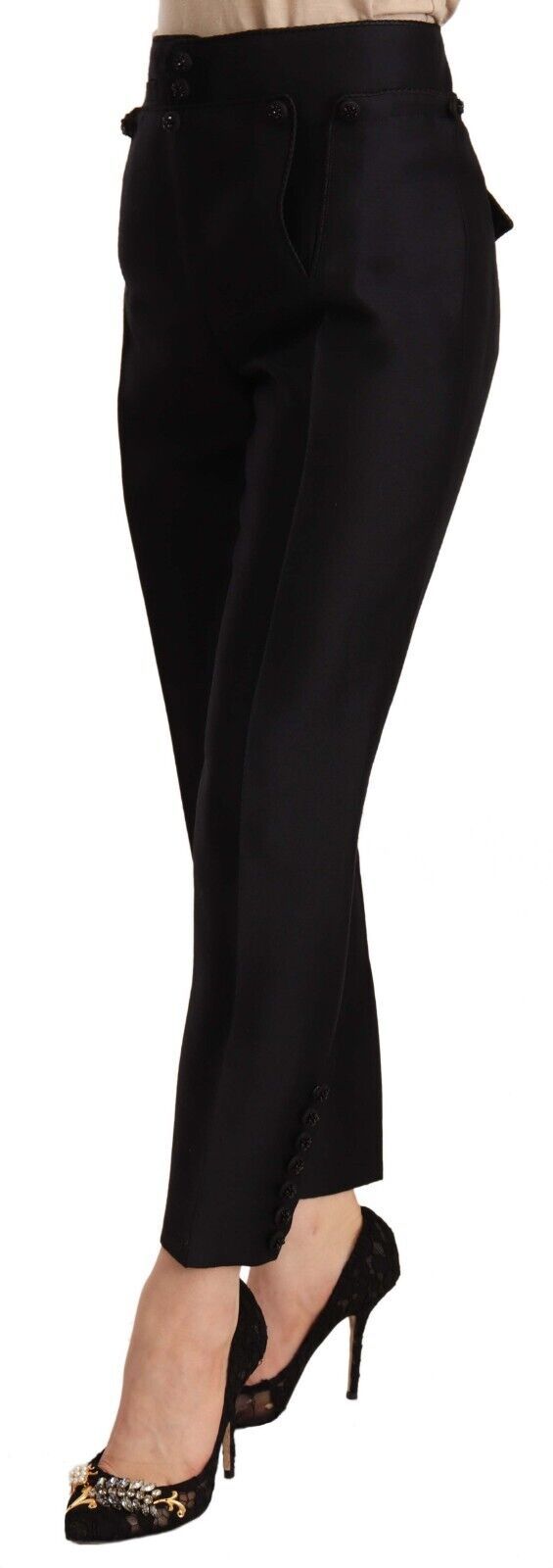 Regular fit Dsquared² cropped pants with logo details