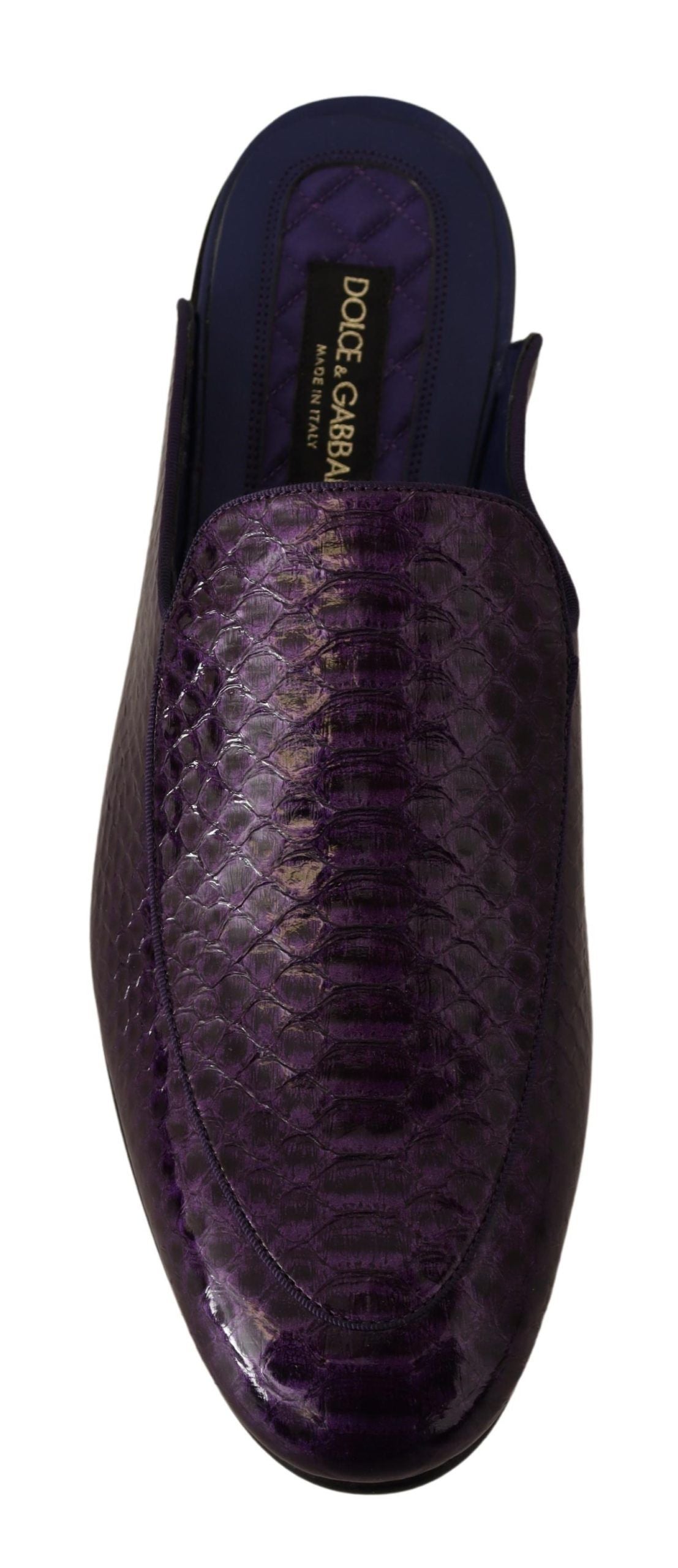Brand new with tags Dolce & Gabbana slides crafted from authentic python skin leather