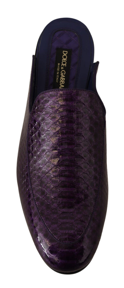 Brand new with tags Dolce & Gabbana slides crafted from authentic python skin leather