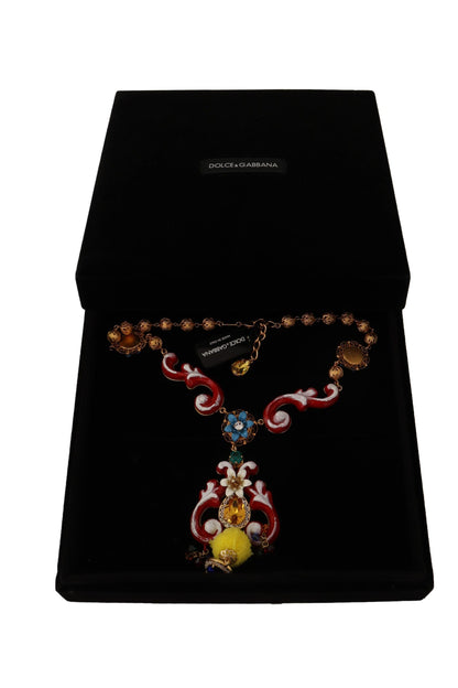 Luxurious brass necklace with subtle logo details for authenticity