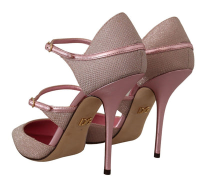 Dazzling addition to any wardrobe, Dolce & Gabbana Pink Glitter High Heel Sandals