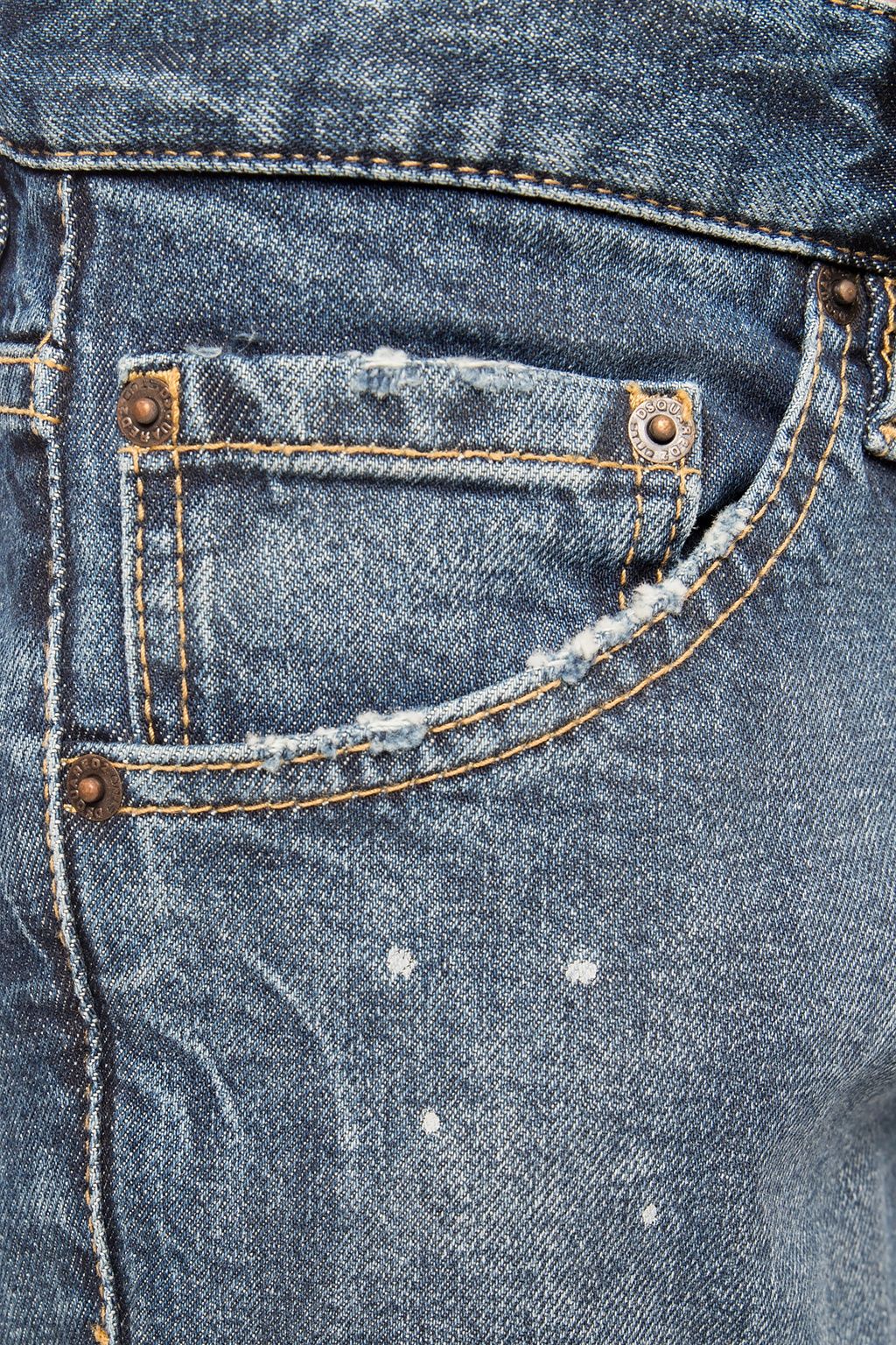 Contemporary Design and Practical Button Fastening in Dsquared² Navy 'Cool Guy Jean'