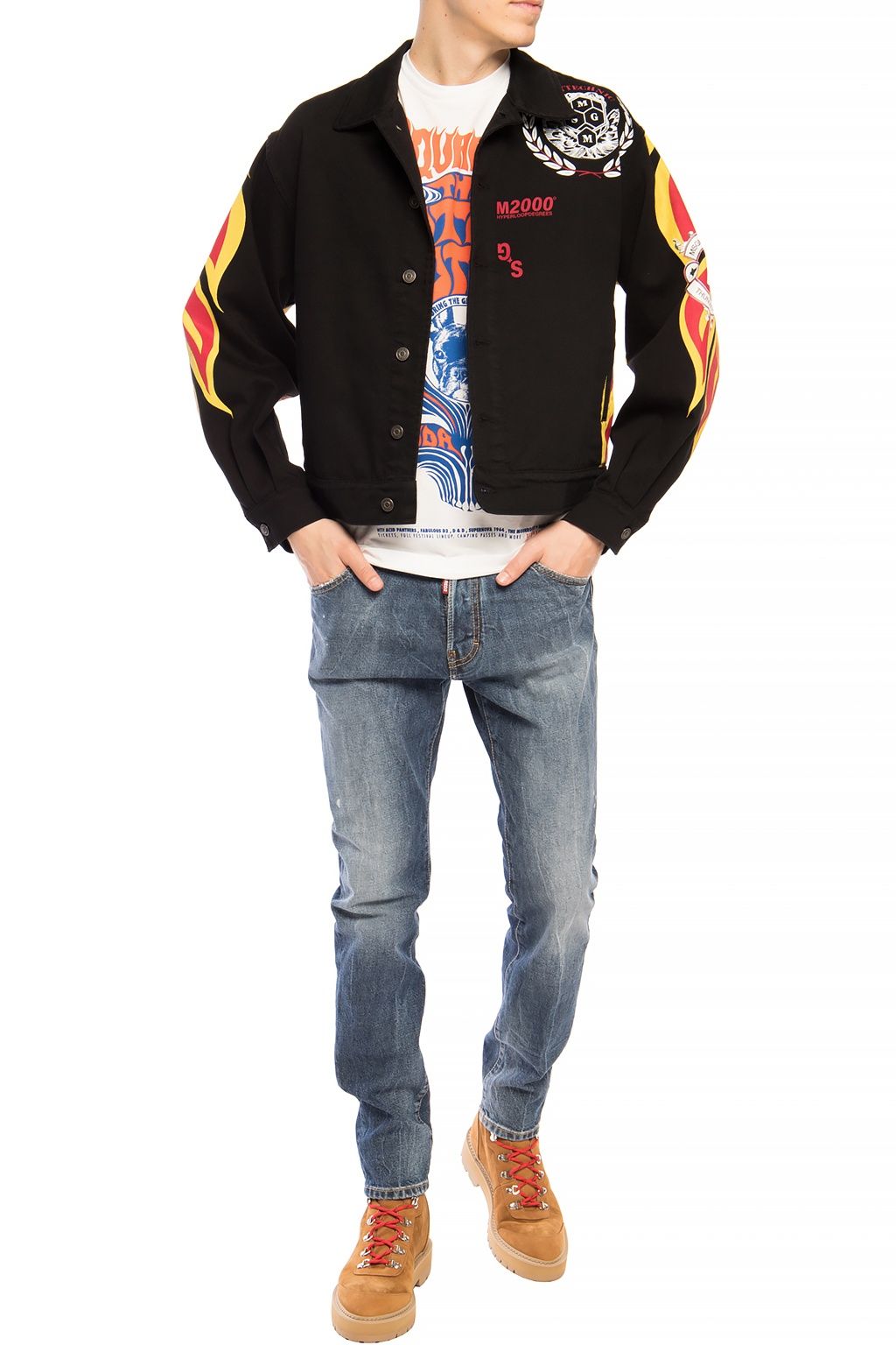 Dsquared² Navy 'Cool Guy Jean' Denim Pants with 99% Cotton and 1% Elastane Material