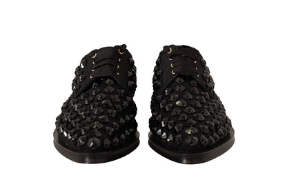 Dolce & Gabbana Elegant Gros Grain Lace-Up Jeweled Flats with intricate lace design and sparkling jewels