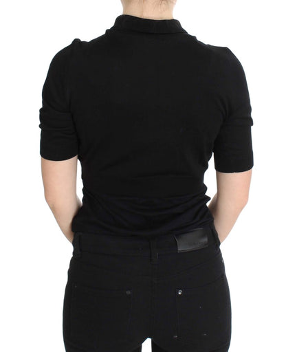 Luxurious four-button front closure with iconic logo detail