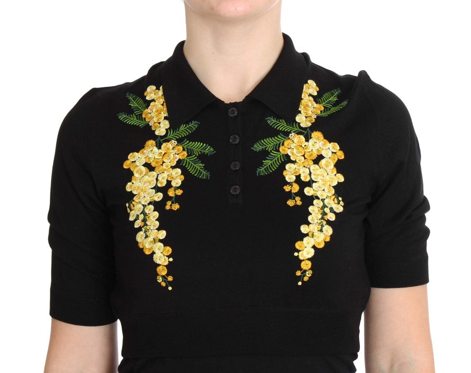 Exquisite craftsmanship and unmatched elegance in a black silk top