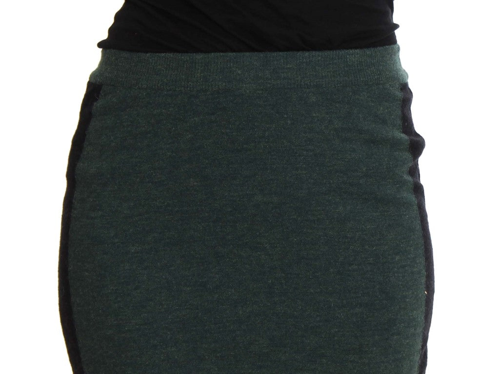 Beautifully crafted emerald green pencil skirt with MILA SCHÖN logo details