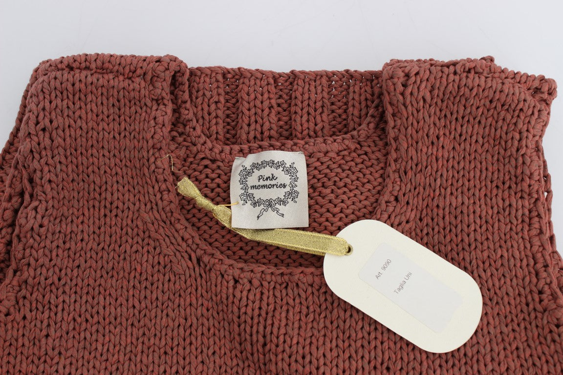 Vibrant red sleeveless knit vest adding sophistication to any outfit