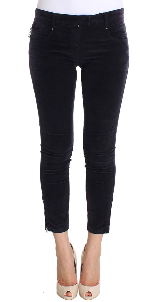 Exquisite Costume National cropped purple corduroy pants for women
