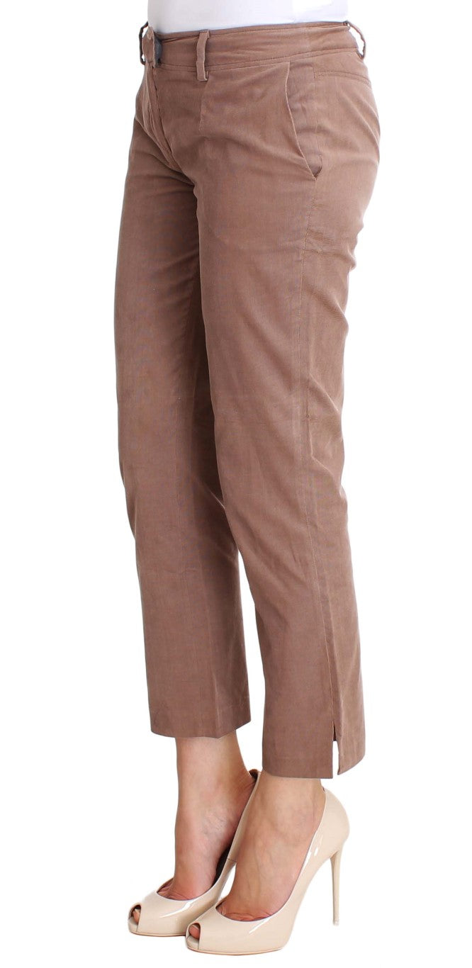 Elegant and comfortable brown cropped corduroy pants by Costume National