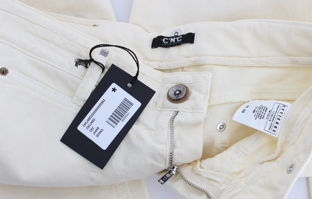 Off-white flared jeans with two front and two back pockets from Costume National