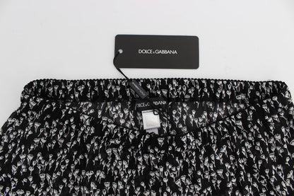 Perfect blend of comfort and style in these black and white lace shorts