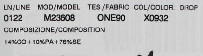 76% silk, 14% cotton, 10% polyamide shorts with logo details from Italy