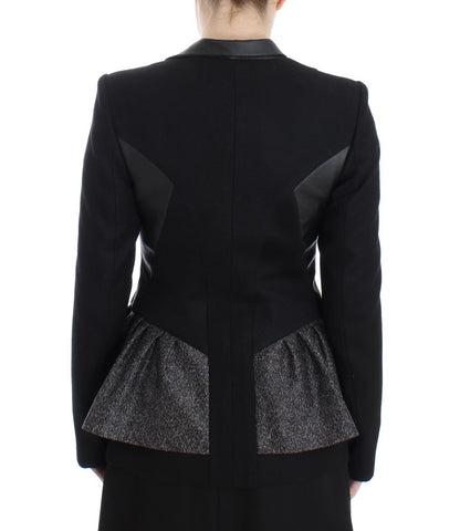 Elegant black and gray Blazer Jacket with front zip closure and unmatched craftsmanship