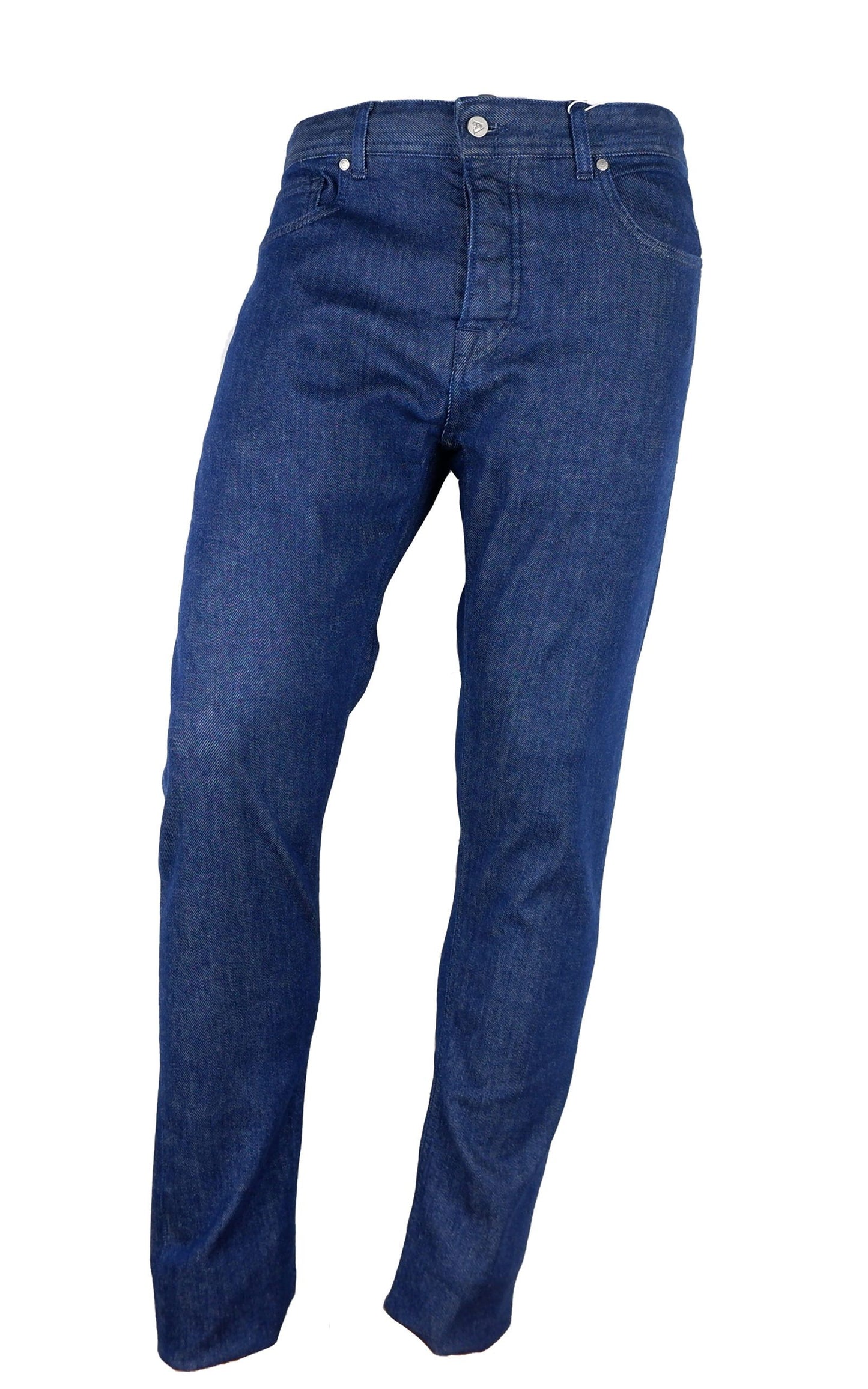 Dark blue 100% cotton men's jeans by Aquascutum with 5-pocket design