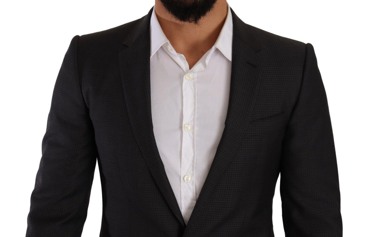 Slim-fit trousers with mid-rise, button and zip fly, and belt loops