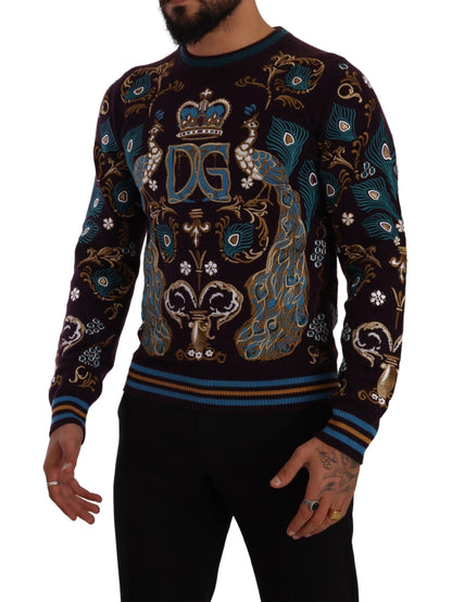 Luxurious bordeaux-colored crewneck pullover crafted from 100% authentic cashmere