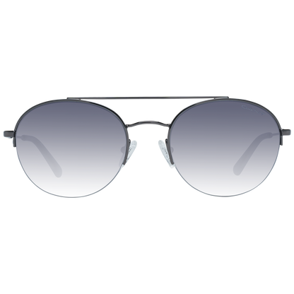 Gant Gray Men Sunglasses with 100% UVA & UVB Protection and Round Gunmetal Frame