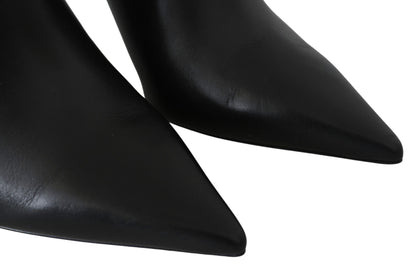 Jimmy Choo Elegant Black Gold Leather Pumps - High Heel Fashion Shoes