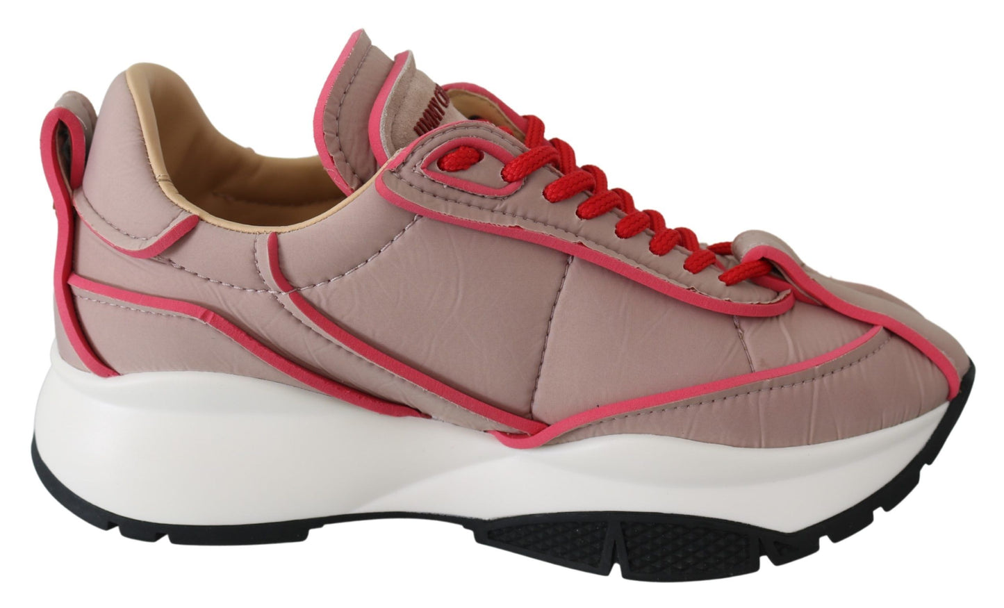Jimmy Choo Ballet Pink Chic Padded Sneakers with Red Accents