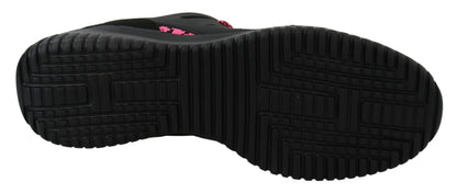 Black sneakers with Plein Sport logo details and superb comfort from rubber soles