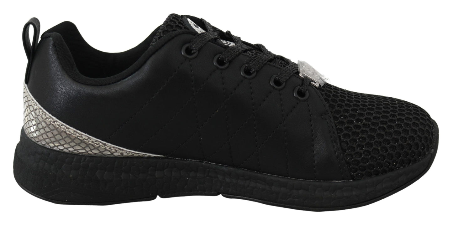 High-end Plein Sport Women’s Running Sneakers in elegant black color