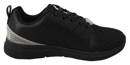 High-end Plein Sport Women’s Running Sneakers in elegant black color