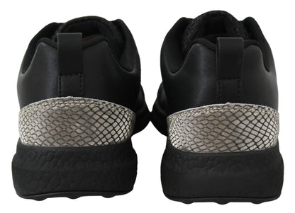 Italian-made Plein Sport Women’s Running Sneakers in elegant black