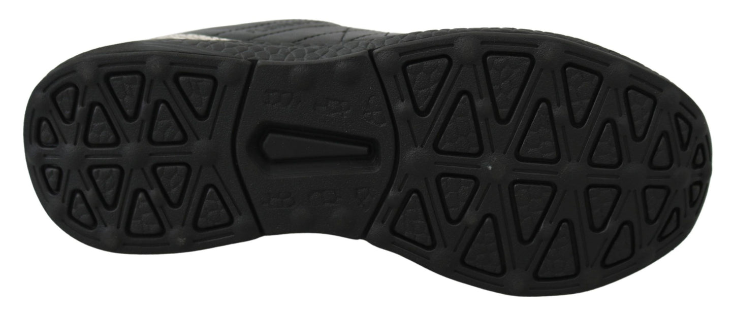 Plein Sport Exquisite Black Runner Gisella Sports Sneakers with durable rubber sole