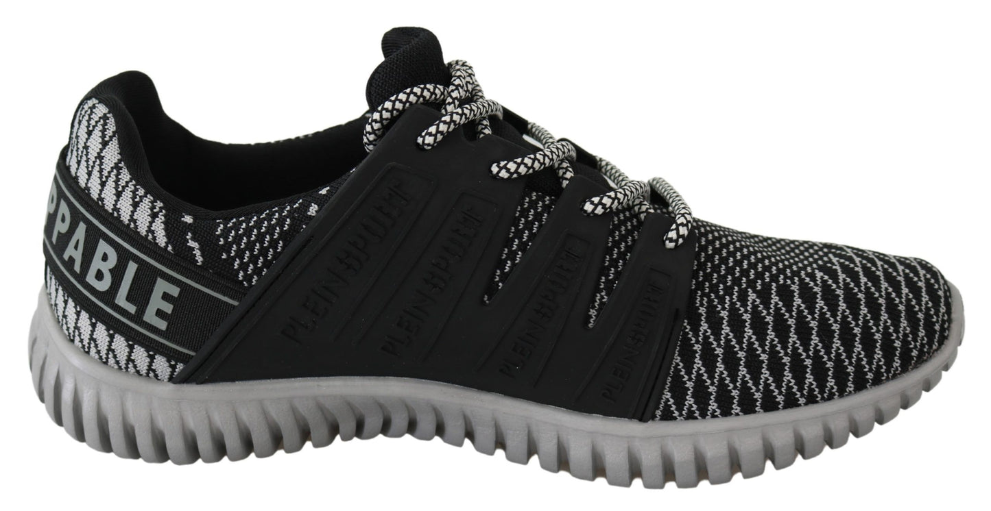 Stylish black sneakers with Plein Sport signature logo details for high fashion