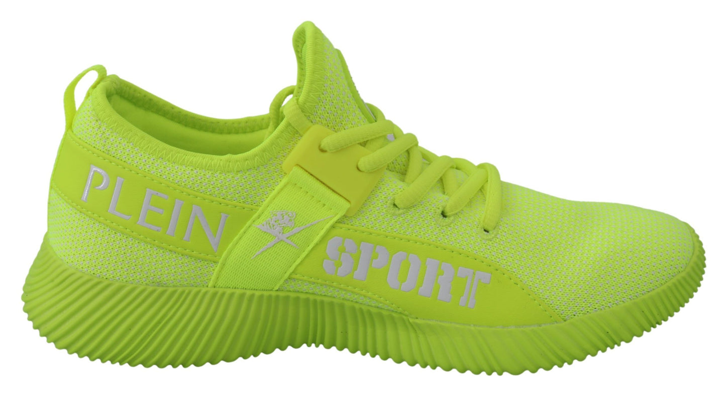 Plein Sport yellow Carter sport sneakers with electrifying design and comfortable fit