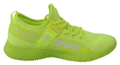 Plein Sport yellow Carter sport sneakers with electrifying design and comfortable fit