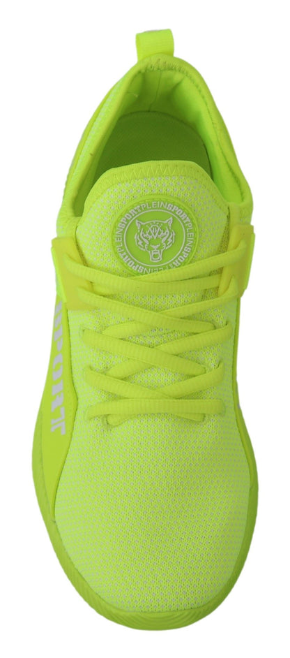 Plein Sport Electrify Your Step with Yellow Carter Sport Sneakers - A pair of vibrant yellow sneakers with the Plein Sport logo on the side, perfect for adding a pop of color to your athletic ensemble