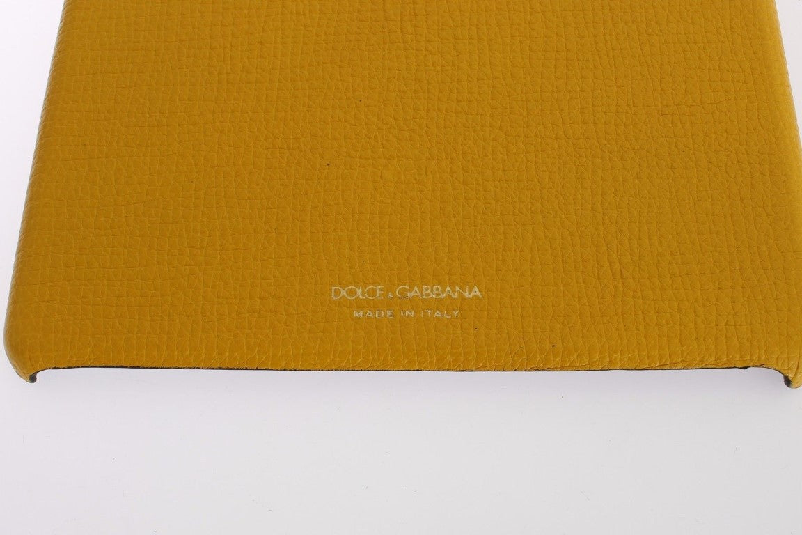 Dolce & Gabbana Yellow Leather Tablet Case