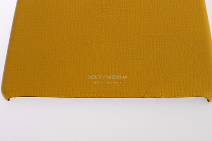 Elegant and modern Dolce & Gabbana tablet case in striking yellow hue with sleek black accents