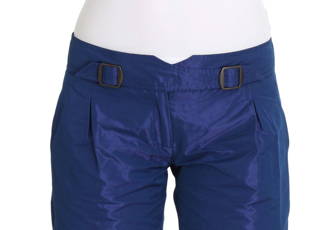 Ermanno Scervino Chic Blue Mid Waist Shorts - Stylish and comfortable summer fashion for women