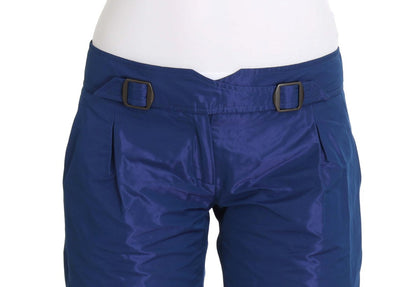 Ermanno Scervino Chic Blue Mid Waist Shorts - Stylish and comfortable summer fashion for women