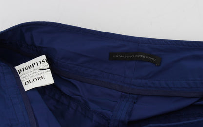 Ermanno Scervino Chic Blue Mid Waist Shorts - Stylish and comfortable denim shorts for women