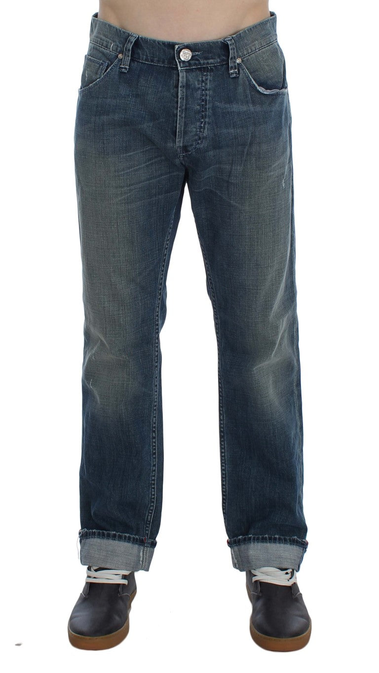 High-quality 100% cotton blue jeans with Italian craftsmanship