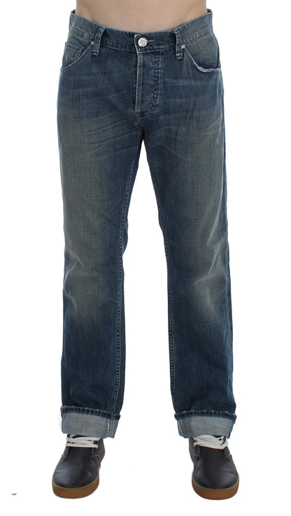 High-quality 100% cotton blue jeans with Italian craftsmanship