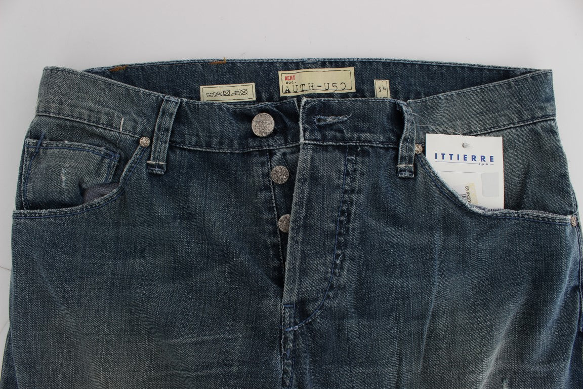 Italian-made blue wash denim for comfort and durability